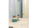 Close-up of a bathroom vanity with a sink and a small whale decoration at 118 Jasmine Way, Villa Rica, GA 30180