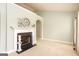 Bright living room featuring a fireplace at 118 Jasmine Way, Villa Rica, GA 30180