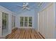 Spacious bedroom with wood floors and interesting ceiling features a window and a closet at 150 Mary Lynn Ln, Fayetteville, GA 30214