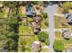 Aerial shot showcasing the property's spacious .75-acre lot and neighborhood layout at 2515 Harbins Mill Dr, Dacula, GA 30019
