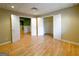 Spacious basement featuring hardwood floors, bright lighting, and closet space at 3195 Vickery Ne Dr, Marietta, GA 30066