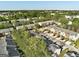 Beautiful aerial view of a suburban neighborhood with tree-lined streets and well-kept homes at 11419 South Grove Dr, Hampton, GA 30228