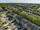 Scenic aerial view of a residential community with lush green trees and well-manicured lawns at 11419 South Grove Dr, Hampton, GA 30228