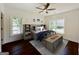Bright bedroom with hardwood floors, natural light, and a ceiling fan at 906 Winall Down Ne Rd, Atlanta, GA 30319