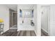 Relaxing bathroom featuring a shower, tub, stylish tile work, and modern fixtures at 924 Bryson Lake Cir, Douglasville, GA 30134