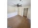 Bedroom with standard closet and ceiling fan at 103 Belair Ln, Stockbridge, GA 30281