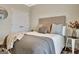 Well-lit bedroom featuring a comfortable bed with multiple pillows and a decorative throw at 609 Francis Ave, Peachtree City, GA 30269