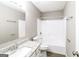 Bathroom featuring a tub/shower, toilet, and a vanity with granite countertop at 149 Camden Woods Pl, Dallas, GA 30157