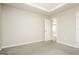 Spacious carpeted bedroom with a tray ceiling and natural light at 3675 Arminto Dr, Ellenwood, GA 30294