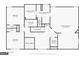 Floorplan illustrating layout of bedrooms, bathrooms, and laundry room at 3675 Arminto Dr, Ellenwood, GA 30294