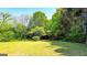 Spacious, verdant backyard with mature trees, creating a serene and private outdoor space at 20 Rosser Rd, Mcdonough, GA 30252