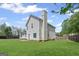 A large backyard showing a lush green lawn and the home's exterior at 2550 Columbia Crossing Ct, Decatur, GA 30034
