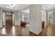 Welcoming foyer with hardwood floors, sidelights, and decorative front door at 270 Blue Point Pkwy, Fayetteville, GA 30215