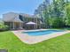 Backyard with pool and gazebo, perfect for entertaining or relaxing at 249 Suffolk Way, Mcdonough, GA 30252