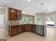 Spacious kitchen with custom cabinets, stainless steel appliances and a big island counter with seating at 249 Suffolk Way, Mcdonough, GA 30252