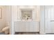 Bathroom features a double sink vanity with large mirror and ample storage space at 1020 Sutherland Lane # 41, Lawrenceville, GA 30043