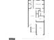 Floorplan of the home's first level showing the layout of the living area and garage at 7756 Newbury Dr, Jonesboro, GA 30236