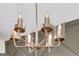 Elegant chandelier with clear glass shades and brass finish at 5389 Tolar Road # 36, South Fulton, GA 30213