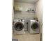 Practical laundry room with tile flooring and modern washer and dryer at 160 Elysian Dr, Fayetteville, GA 30214