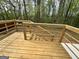 Close up on new wood deck with steps to the backyard at 862 Bridgewater Ct, Stone Mountain, GA 30088