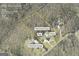 Areal image showing boundary of property with home, pool, pool house and detached garage with annotations at 2351 Rabbit Farm Cir, Loganville, GA 30052