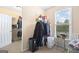 Walk-in closet with shelving and a window for natural light at 2351 Rabbit Farm Cir, Loganville, GA 30052