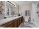Functional bathroom featuring a shower-tub combo and vanity with storage at 4383 Pool Rd, Winston, GA 30187