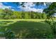 Beautiful lush green grass field surrounded by mature trees and a blue sky at 4383 Pool Rd, Winston, GA 30187