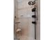 Modern shower features a multi-spray shower head, built-in shelving, and a convenient seating area at 4383 Pool Rd, Winston, GA 30187