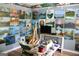 Hobby room with painted landscape art and a desk for painting art at 206 Pine Cedar Cir, Brooks, GA 30205