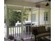 Screened-in porch with comfortable seating offering views of the outdoor grill area at 206 Pine Cedar Cir, Brooks, GA 30205