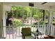 Cozy screened-in porch showcasing a peaceful backyard garden at 206 Pine Cedar Cir, Brooks, GA 30205
