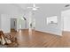 Bright, open living room showcasing the beautiful floors and entry way view at 202 Willow Rock Pt, Fayetteville, GA 30215