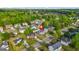 Aerial view of a residential neighborhood with mature trees and well-maintained homes on a sunny day at 736 Mesa Rd, Mcdonough, GA 30253