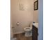 Powder room with pedestal sink at 1055 Field View Dr, Mcdonough, GA 30253