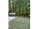 Backyard with a charming greenhouse surrounded by lush greenery and tall trees, perfect for gardening enthusiasts at 135 Danube Trl, Stockbridge, GA 30281