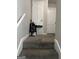 Carpeted stairs leading to the bedrooms upstairs at 1331 Woodstone Trce, Morrow, GA 30260