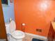 Unique bathroom featuring vibrant colors and distinctive textured walls at 4213 Janice Drive, Atlanta, GA 30337