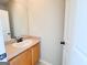 Bathroom with single sink vanity and a large mirror, very clean at 33 Corinth Rd, Cartersville, GA 30121