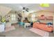 Attic bedroom with a skylight, bunk beds, and carpet, provides a fun and functional space at 310 Hamdon Kells, Peachtree City, GA 30269