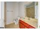 Neutral bathroom features vanity and tiled walk-in shower at 345 Phillips Dr, Fayetteville, GA 30214