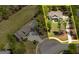 Aerial view showcases the layout of the lot, neighborhood, and the home's placement at 410 Wicklow St, Tyrone, GA 30290