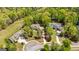 Aerial view of a beautiful home nestled among mature trees in a serene neighborhood at 410 Wicklow St, Tyrone, GA 30290