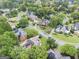 Overhead view of a neighborhood with manicured lawns, lush trees, and winding roads at 3328 Sulky Se Cir, Marietta, GA 30067