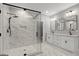 Renovated bathroom featuring shower, double vanity, and modern design at 3328 Sulky Se Cir, Marietta, GA 30067