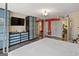 Bedroom features hardwood floors, a large wardrobe and sliding mirror doors at 5141 Dixie Lake Rd, Union City, GA 30291