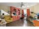 Living room with built-in cabinets, recessed lighting and hardwood floors at 5141 Dixie Lake Rd, Union City, GA 30291
