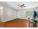 Bright living room featuring hardwood floors, and neutral walls at 195 Riverbend Dr, Covington, GA 30014