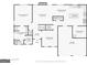 Layout of the floor plan featuring four bedrooms, three bathrooms and a Gathering room at 6435 Philips Creek Dr, Cumming, GA 30041