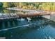 Scenic Lake Peachtree view with a picturesque bridge and lush surroundings at 110 S Fairfield Dr, Peachtree City, GA 30269